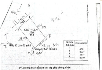 Quyền sử dụng đất, quyền sở hữu nhà ở và tài sản khác gắn liền với đất thuộc thửa đất số 130, tờ bản đồ số 10, diện tích 1.151m2 tại địa chỉ: Xóm Khe Bùi, xã Ngân Thuỷ, huyện Lệ Thuỷ, tỉnh Quảng Bình (nay là xã Kim Ngân, tỉnh Quảng Trị)